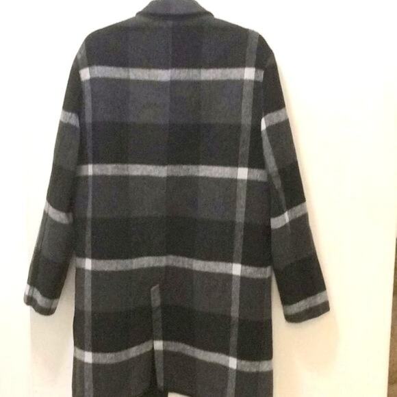 Zara Ladies Coat Black&Gray Size L 58% Polyester, 32% Wool - Picture 5 of 9